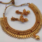 Metallic Necklace Set Pink Agate stones - Mokshi Collections