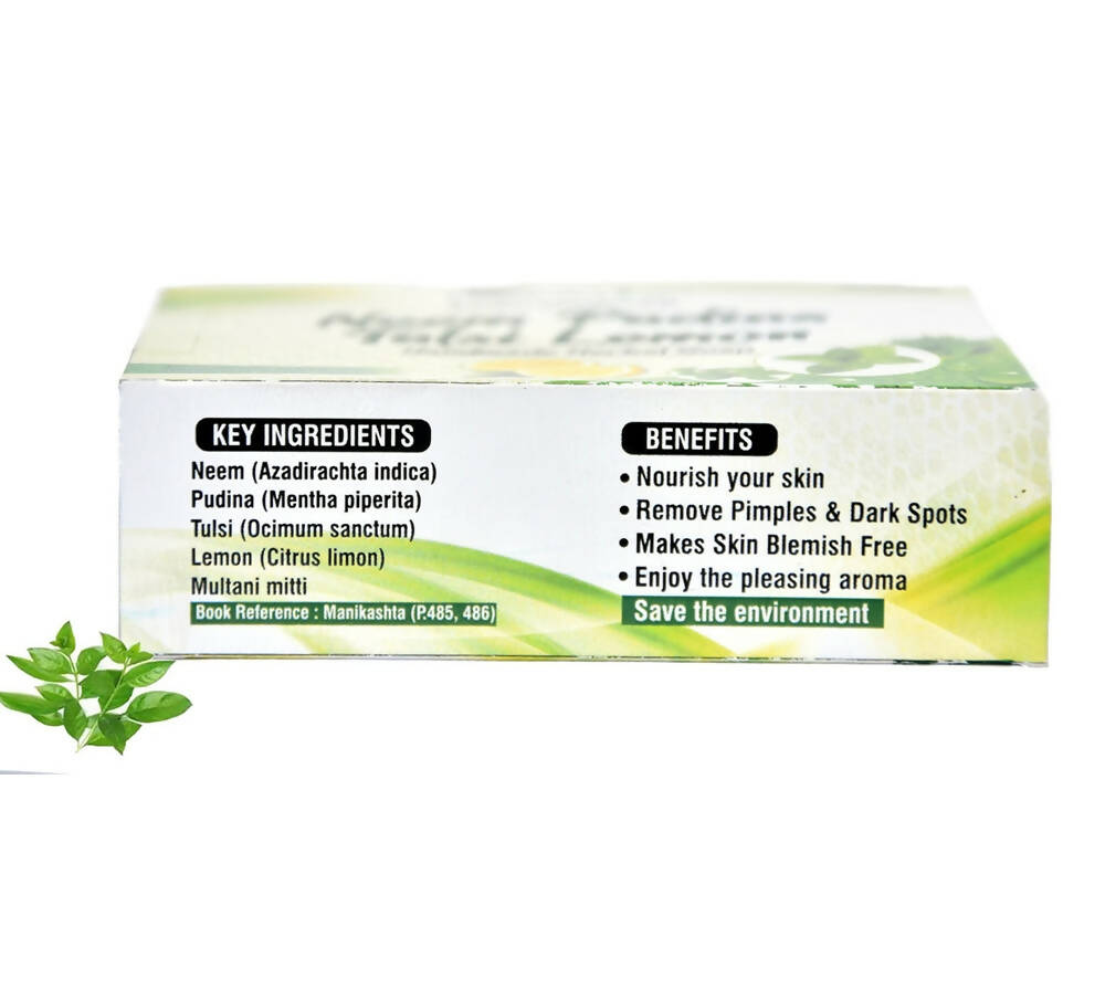 Payal's Herbal Neem Pudina Tulsi Lemon Soap - Swadesiicart