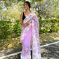 Vamsee Foolwarii Lavender Organza Saree - Swadesiicart