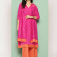 Ahalyaa Women's Traditional wear Kurta Set - Pink | Swadesiicart