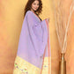 Very Much Indian Handloom Pure Cotton Paithani Dupatta - Lavender | Swadesiicart