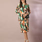 Myshka Women's Multi Printed Round Neck Party Top With Skirt Co-ord set - Swadesiicart