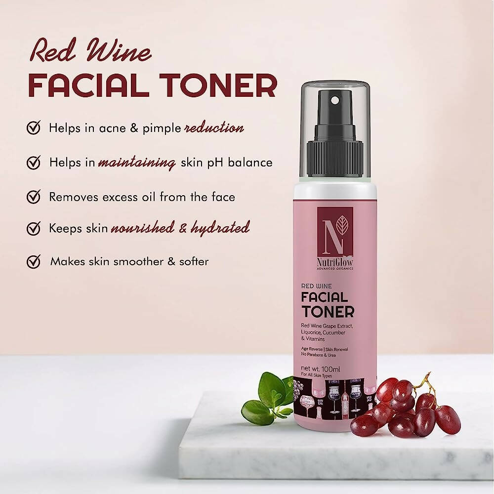 NutriGlow Advanced Facial Toner (Red Wine Toner) - Swadesiicart