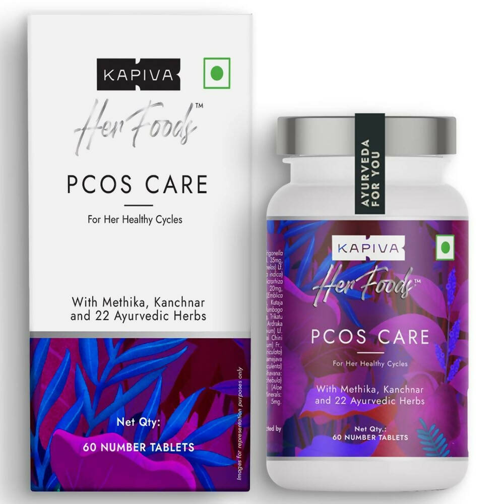 Kapiva Her Foods PCOS Care Tablets | Ayurvedic Hormonal Balance Supplement for Women