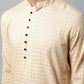 Even Apparels Beige Color Pure Cotton Men's Kurta With Side Placket (CHK1200) | Swadesiicart