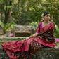 Vishnu Weaves Women's Black Pashmina Silk Thread Woven Saree with Blouse - Swadesiicart