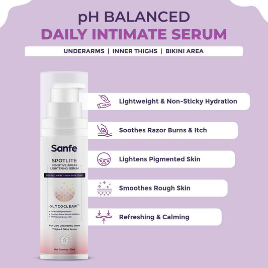 Sanfe Spotlite Sensitive Areas Body Serum - Swadesiicart