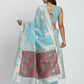 Shree Shyam Fashion Linen Cotton Sky Blue Saree