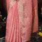 Shree Shyam Fashion Organza Pink Saree