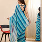 Blue Georgette Designer Printed Ready To Wear Saree - Ibiza | Swadesiicart