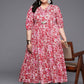 Ahalyaa Women's Traditional wear Ethnic Dress - Red | Swadesiicart