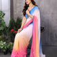 Partywear Designer Multi Georgette Fancy Saree - Satrangi | Swadesiicart