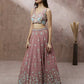 House of Panchhi Coral Pure Georgette Sequins with heavy Zarkan embroidery Lehenga choli & Dupatta | Swadesiicart