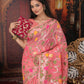Shree Shyam Fashion Linen Cotton Pink Saree