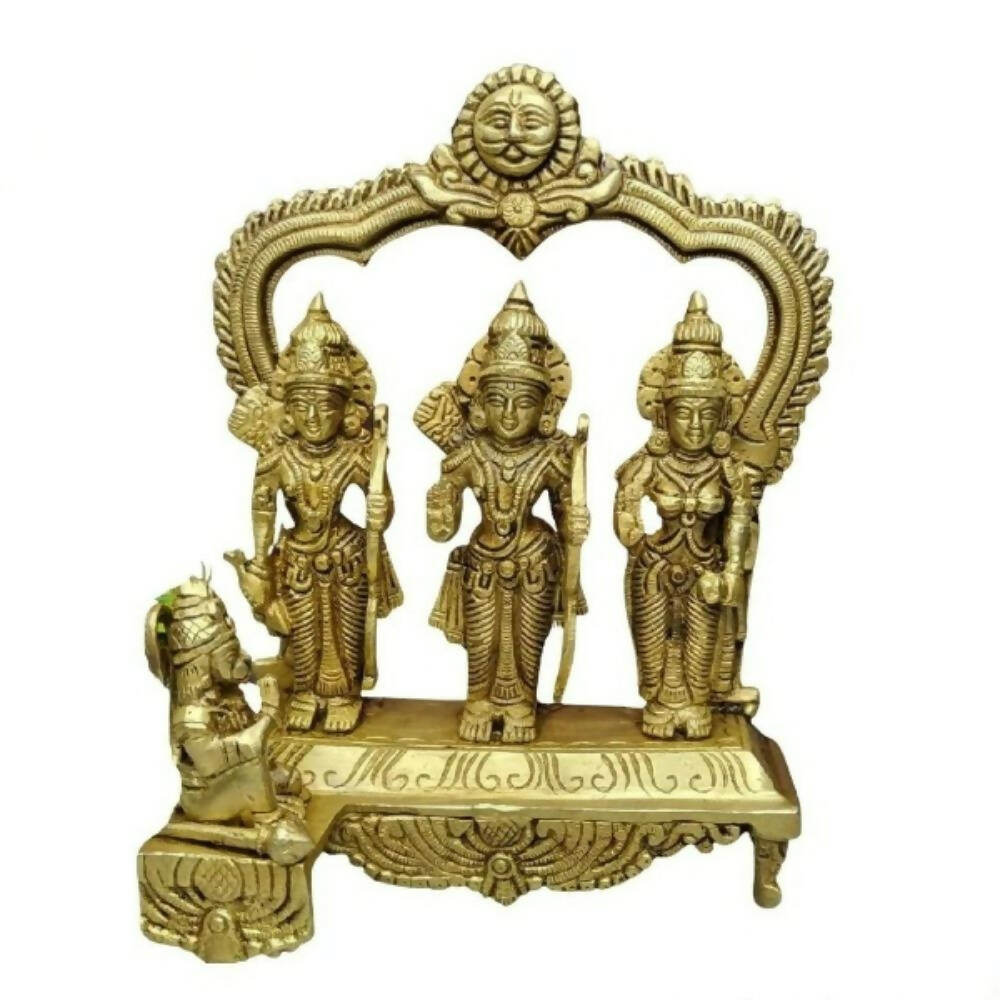 Tamas Brass Ram Darbar Statue | Ram Sita Laxman Hanuman | Golden - Tamas