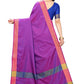 Vamika Banarasi Jacquard Weaving Purple Saree | Swadesiicart