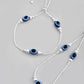 VOJ Set of 2 Silver Plated Evil Eye Anklet - Swadesiicart
