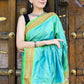 Very Much Indian Pure Silk Handloom Paithani -Dual Tone Blue Green | Swadesiicart