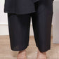 Miravan Women's Plus Size Black Pure Cotton Floral Embroidered High Low Co-Ord Set - Swadesiicart