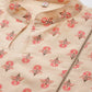 Ahalyaa Floral Print Mandarin Collar Tiered Midi Pure Cotton Ethnic Dress | Swadesiicart