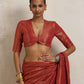 trueBrowns Maroon Gold Metallic Blouse | Swadesiicart