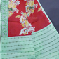 Tomato Red Colour Block Print Pure Mulmul Cotton Saree By Gayathri Reddy Designer Studio | Swadesiicart