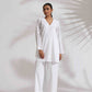 trueBrowns White Cotton Schiffli Co-ord Set - Swadesiicart