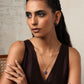 trueBrowns Gold Tone Blue Stone Pendant Set - Swadesiicart