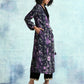 trueBrowns Black Printed Velvet Angrakha Jacket | Swadesiicart