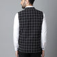 Even Apparels Men's Black Nehru Jacket With Welt Pockets | Swadesiicart