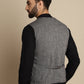 Even Apparels Men's Black Woolen Waistcoat With Patch Pocket | Swadesiicart