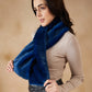 InWeave Women's Royal Blue Faux Fur Neck Warmer - Swadesiicart