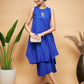 InWeave Women's Ink Blue Short Kurta Palazzo Set - Swadesiicart