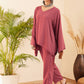 InWeave Women's Light Brown Full Sleeve Boho Top Bottom Set - Swadesiicart