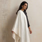 trueBrowns Ivory Gold Woollen Stole | Swadesiicart