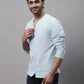 Even Apparels Blue Pure Cotton Open Neck Kurta | Swadesiicart