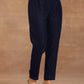 trueBrowns Midnight Blue Velvet Pant | Swadesiicart