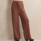 trueBrowns Peach Woollen Flared Pants | Swadesiicart