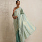 trueBrowns Blue Gold Lurex Ready To Wear Saree | Swadesiicart