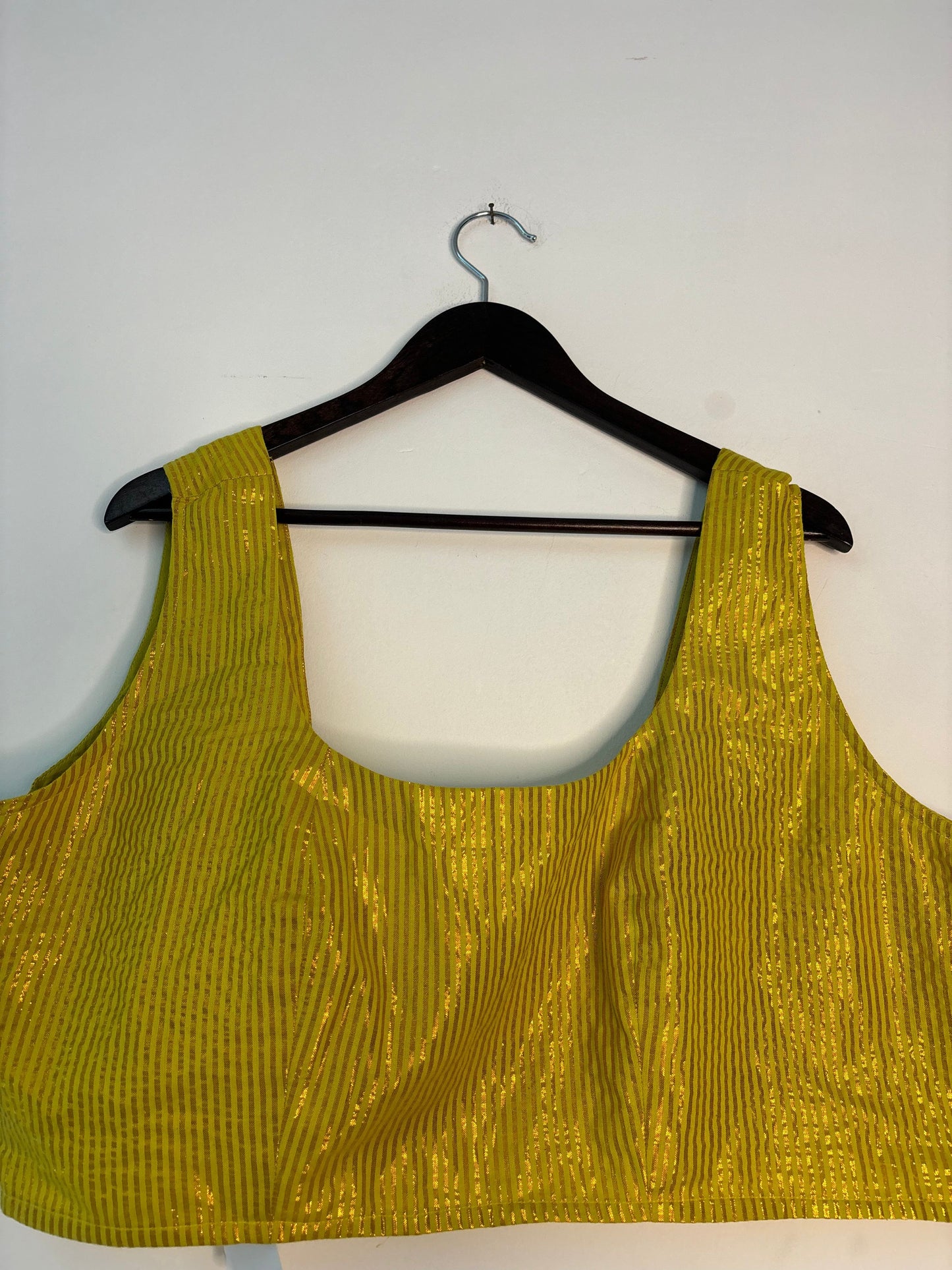 trueBrowns Lime Metallic Blouse | Swadesiicart