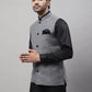 Even Apparels Men's Grey Pure Wool Nehru Jacket | Swadesiicart
