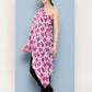 InWeave Women's Pink Fuchsia Japanese Art Oneshoulder Top - Swadesiicart