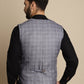 Even Apparels Men's Grey Double Breast Waistcoat | Swadesiicart