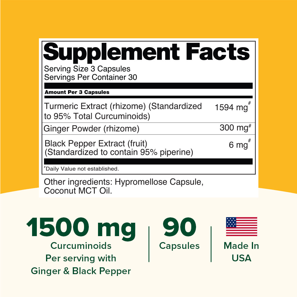 Turmeric Ginger with 1500mg Curcuminoids