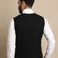 Even Apparels Men's Black Waistcoat With Patch Pocket | Swadesiicart