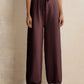 trueBrowns Brown Woollen Flared Pants | Swadesiicart