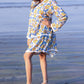 Noroke Cupro Modal Midi Floral Dress - Yellow | Swadesiicart