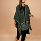 trueBrowns Green Woollen Kaftan Cape | Swadesiicart