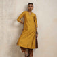 trueBrowns Gold Silk Kurta Set | Swadesiicart