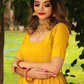 Pomcha Jaipur Rosemarry Yellow Cotton Anarkali Set | Swadesiicart